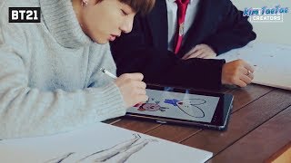 BTS 방탄소년단 Drawing Skills [upl. by Milka]