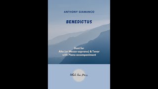 Benedictus duet for altomezzosoprano and tenor by Anthony Giamanco [upl. by Garda]