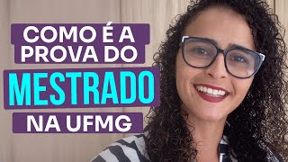 Como é a prova de seleção do Mestrado UFMG [upl. by Rutherfurd]