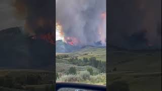 Colorado wildfires Low line fire near Gunnison Colorado [upl. by Sorce]