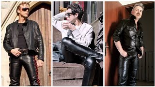 Absolutely fantastic leather latex pants outfits for men amp boys 2022 [upl. by Berkow]