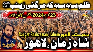 23 Muharram Jaffria Colony 2024 I Sakhi Shah Zaman Lahore I Syed Ali Hussain Badshah I Zulam Seh Seh [upl. by Destinee]