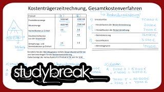 Kostenträgerzeitrechnung Gesamtkostenverfahren Betriebsgewinn  Kosten und Leistungsrechnung [upl. by Helsie679]