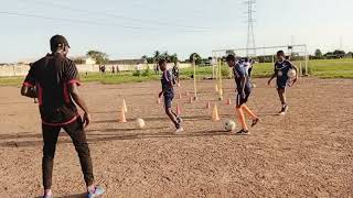 Ball Movement Inside The Cone Shielding and Ball Placing for the Girls [upl. by Ecienaj]