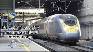 Class 374 Eurostar deafening Stratford International 17122023 [upl. by Atiras]