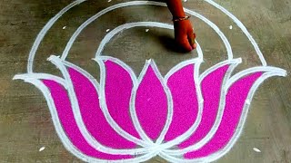 2024 New year rangoli🌹Easy new year kolam🌹margazhi color kolam🌹Simple new year muggulu [upl. by Brandyn113]