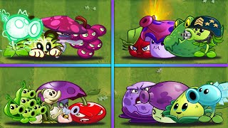 4 Team PEA  ANIMAL  MUSHROOM  BOMB Plants Battlez  Who Will Win  PvZ 2 Team Plants [upl. by Ardnahsal226]