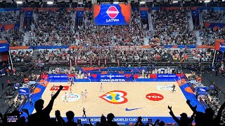 4K  LATVIA vs SPAIN Nonton FIBA Basketball World Cup di Indonesia Arena GBK Sports Complex [upl. by Anesusa297]