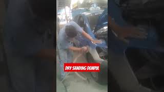 Dry sanding dempuldempulmobil bodyrepair drysanding amplas [upl. by Leizahaj642]