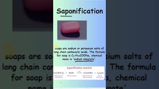 What is saponification reaction chemistry shorts what [upl. by Birgit897]