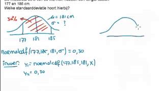 Normale verdeling  Standaarddeviatie uitrekenenmp4 [upl. by Harman]