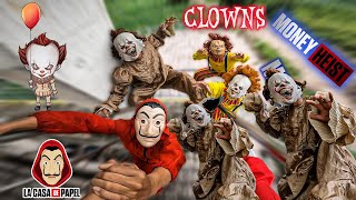 PARKOUR POV vs CLOWNS CHUCKY LIVE ACTION STORY 1  in real life pov chese [upl. by Frear]