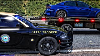 Playing GTA 5 As A POLICE OFFICER Highway Patrol FHP GTA 5 Lspdfr Mod 4K [upl. by Hobie]