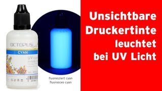 Unsichtbare Druckertinte für Tintenstrahldrucker mit Piezo Druckkopf [upl. by Wiersma]