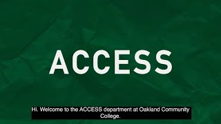 Introduction to ACCESS  Oakland Community College [upl. by Bogey]