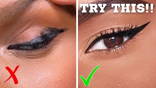 EASIEST Eyeliner Tutorial for Hooded Eyes [upl. by Suiddaht388]