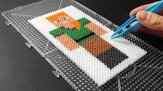 How To Make Alex From Minecraft Perler Beads MC Skin [upl. by Peirsen908]