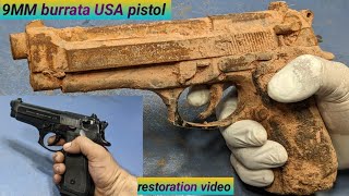 9MM Baretha USA pistol Restoration Gun restoration [upl. by Anavlis]