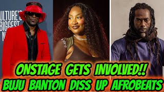 BUJU BANTON REALLY MESSED UP TEMS CORRECTED HIM ONSTAGE GETS INVOLVED Afrobeats vs Reggae [upl. by Hnamik]