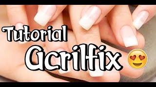 ALONGANDO AS UNHAS SEM CABINE  ACRILFIX TUTORIAL [upl. by Ayrolg]