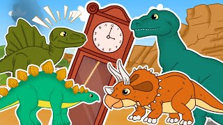 Dino Hickory Dickory Dock Learn and Sing with Dinosaurs  Baby Nursery Rhymes for Kids [upl. by Llorre]