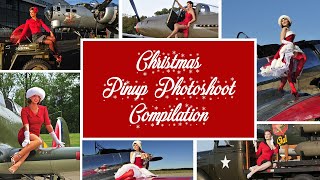 Christmas Pin Up Photo Shoot Compilation with WWII Aircraft [upl. by Karita]