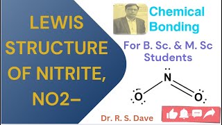 Lewis Structure of nitrite NO2–NO2– નુ લુઇસ ડોટ બંધારણ [upl. by Zertnom37]