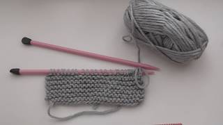 Learn to Knit  how to Knit a Simple Scarf UK [upl. by Ayenet532]