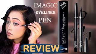 IMAGIC Eyeliner Pen REALLY Waterproof Honest Review Low budget Eyeliner for Beginners [upl. by Avis]