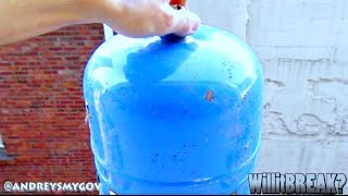 What will Happen to Propane Tank if Dropped From 100ft  WillitBREAK [upl. by Htezzil176]