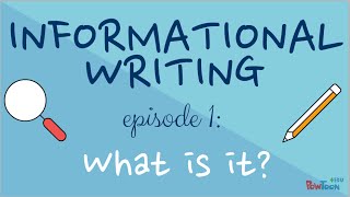 Informational Writing for Kids  Episode 1 What Is It [upl. by Stockwell]