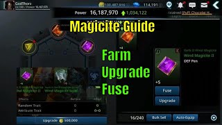 Darkness Rises Tips and Tricks Magicite Guide  Upgrading Fusing Farming Magicite [upl. by Tenner]