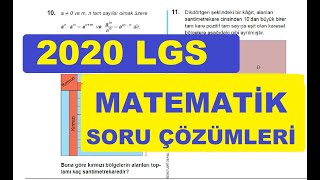 LGS 2020 Matematik Soruları Ve Çözümleri [upl. by Rena]