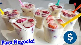 🍓FRESAS CON CREMA PARA NEGOCIO 🍓🍓😋😋 CRIS EN LA COCINA [upl. by Sukram]