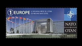 Belgian Post issues a commemorative stamp for NATOs new Headquarters [upl. by Bernete349]