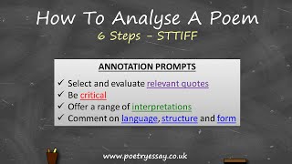 How To Analyse A Poem [upl. by Paugh]