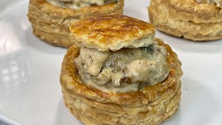 RECETTE DES BOUCHÉES À LA REINE AU POULET ET CHAMPIGNONS 🍄 Deli Cuisine [upl. by Ardin671]