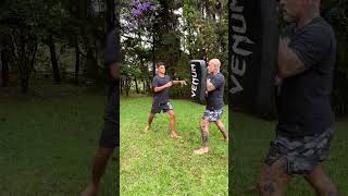 Fogaça mostra treino pesado de Muay Thai ao lado do filho João [upl. by Kissiah]