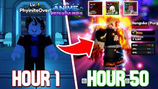 Starting Over and Obtaining EVERY NEW UNIT in 50 Hours On Anime Vanguards  Roblox [upl. by Elbam]