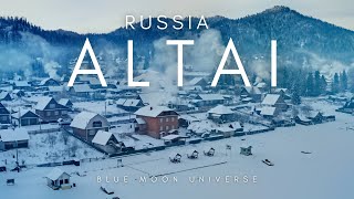 Winter Landscape of the Altai Russia Blue Moon Universe [upl. by Gunning734]