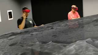 HiRISE DEMorthomosaic of Mars Gale Crater  HoloLens [upl. by Ecylla]