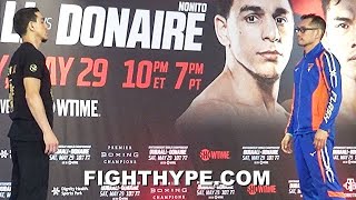 NORDINE OUBAALI amp NONITO DONAIRE COME FACE TO FACE STARE EACH OTHER DOWN AT FIRST FACE OFF [upl. by Eidlog]