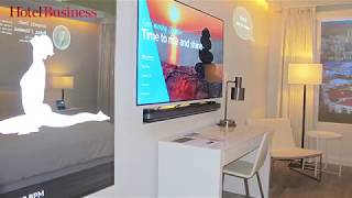 Marriott Legrand Samsung Reveal IoT Guestroom of the Future [upl. by Bertie]