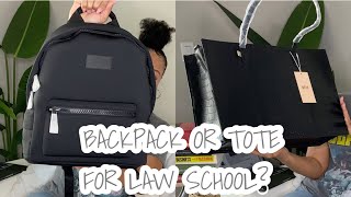 BEIS WORK TOTE amp DAGNE DOVER BACKPACK REVIEW  WHAT FITS amp WHICH IS BEST FOR LAW SCHOOL [upl. by Emmie952]