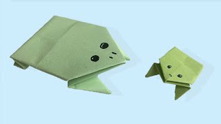 Frosch Origami falten  Bastel Tutorial [upl. by Ruyam]