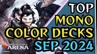 TOP MONOCOLOR DECKS FOR SEPTEMBER 2024  MTG Arena  Standard  BO1  Bloomburrow [upl. by Nosyerg]