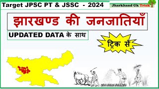 झारखण्ड की जनजातियाँ  ट्रिक से  JPSC PT  JSSC  jharkhand gk trick [upl. by Laefar]