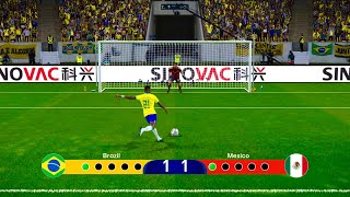 Brazil vs Mexico  Penalty Shootout  Copa America 2024 Final  PES Gameplay PC [upl. by Cornel35]