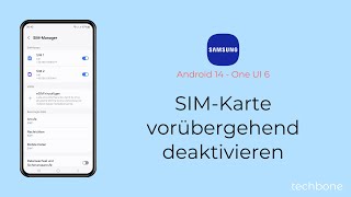 SIMKarte vorübergehend deaktivieren  Samsung Android 14  One UI 6 [upl. by Norted]