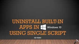 Uninstall Default Apps In Windows 10 [upl. by Enattirb]